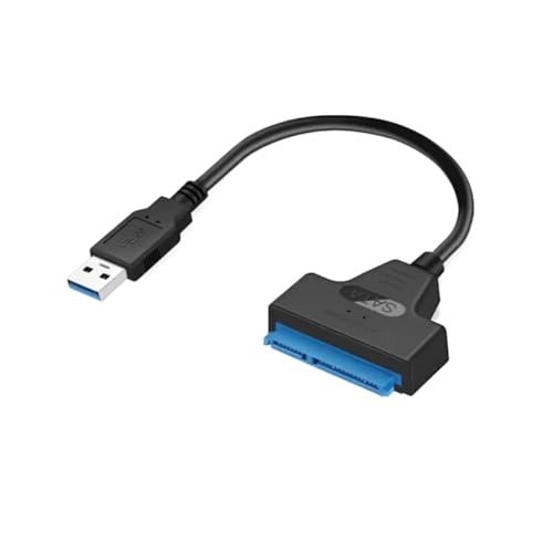 ACGTUY SATA - USB 3.0 �A�_�v�^�[�P�[�u�� USB - SATA 3 �P�[�u�� �T�|�[�g 22�s�� 2.5�C���` �O�t��HDD SSD �n�[�h�f�B�X�N �R���s���[�^ �R�l�N�^ �t�B�b�g(32CM �u���[)