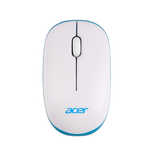 Acer Wireless Mouse (1600 DPI/2.4 GHz Wireless Frequency/Optical Sensor/USB Dongle) | Color: White/Blue (B0DJBK21X7) Amazon Price History, Amazon Price Tracker