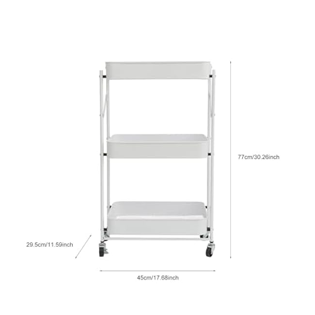 Luxshiny Multi-Layer Beauty Salon Storage Trolley with Material and Smooth Rolling Wheels Household Sundries Rack for Home Store and School Organization-bUNsuZkh