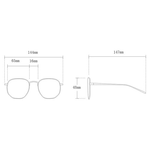 COTIA Square Sunglasses for Men Women Retro Metal Frame Irregular Punk Style Sun Glasses W374