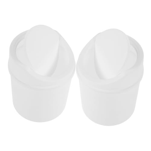 DIKACA 2 Botes De Basura Pequeños Verdes Expositor Circular De Jabón De Jade Para Almacenamiento Decoración De Cama Mini Campanas Para Cocina De Plástico
