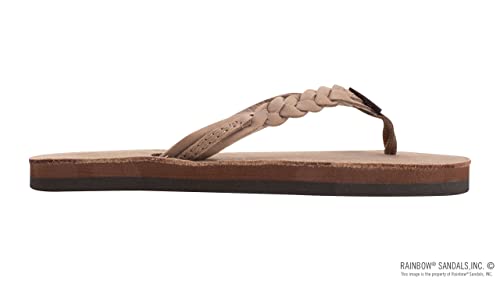 Rainbow Sandals Kid's Single Layer Premier Leather Flirty Braidy4