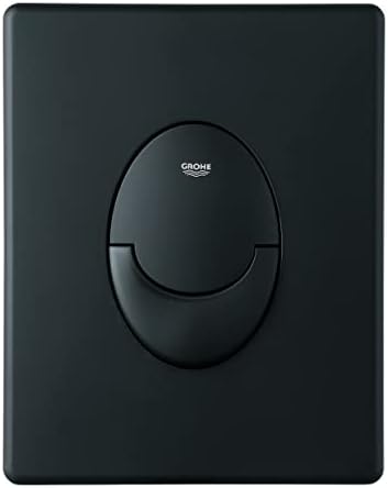 GROHE Start - Flush Plate for Concealed GD2 Cisterns (Made of ABS, Water Saving, Dual Flush with Start and Stop Activation, Easy Vertical Installation), Size 156 x 197 mm, Phantom Black, 38964KF0