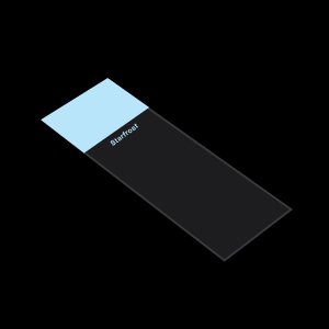 Platinum Starfrost Slide, 90 Deg Straight Edge, Blue 1440/cs