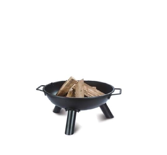 Multifunktionaler Camping Grill & Feuerschale Ø46 cm | Tragbarer 2 in 1 Holzkohlegrill aus Stahl für Outdoor, Garten & Terrasse | Kompakter BBQ Grill mit stabilem Stand, Tragegriffen & Grillrost