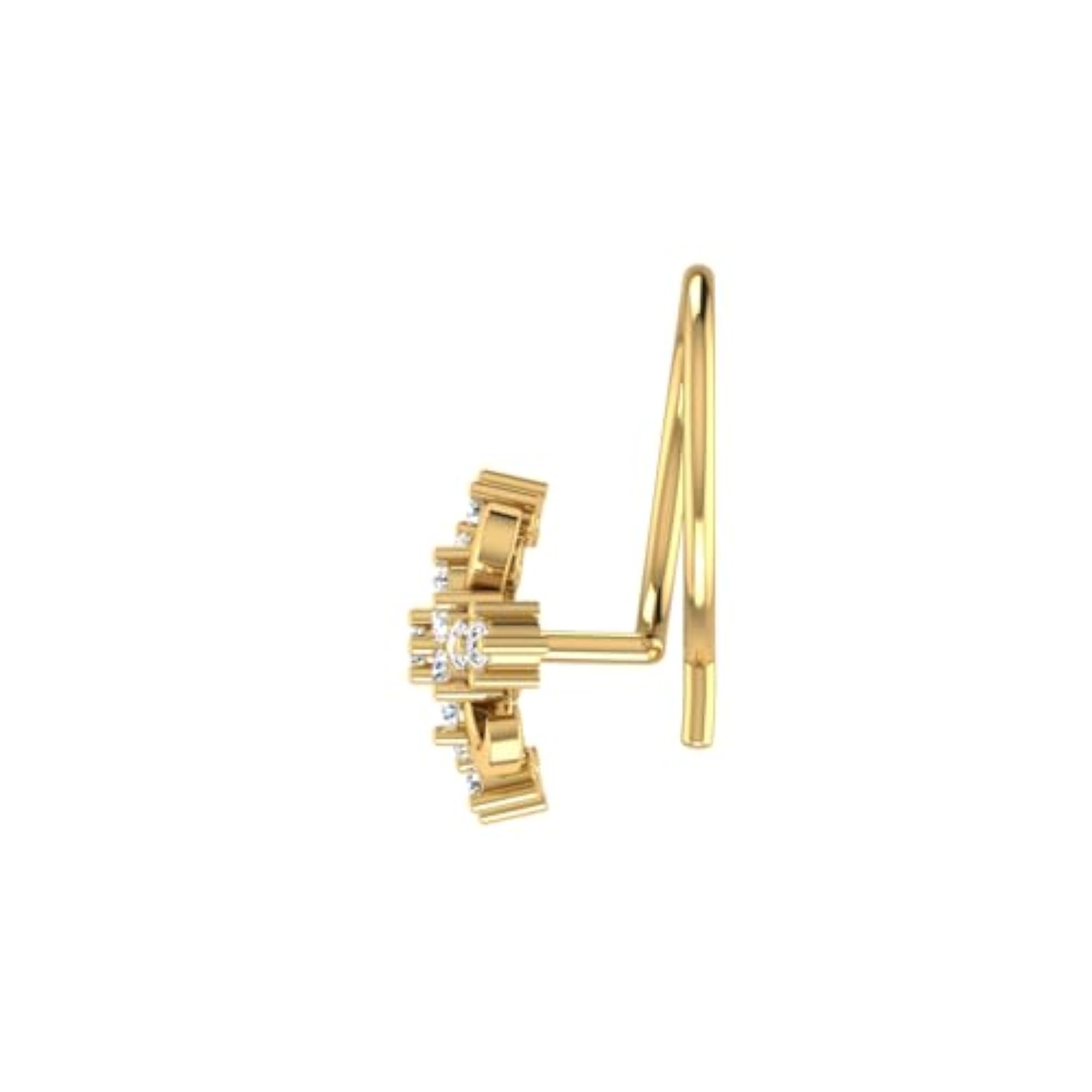 Women's 9K BIS Hallmarked Yellow Gold Stud Nosering