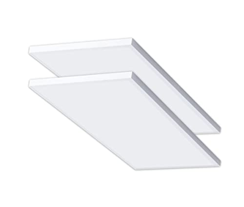 CLAR Plafon LED Techo, Plafones Para Techo LED, Panel LED 60x30, Fluorescente Cocina, Candeeiro Teto Cozinha, Candeeiro De Teto, Lampara Cocina (Pack 2)