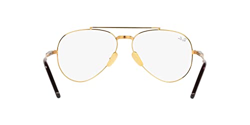 Image of Ray-Ban unisex-adult Rx8225v Aviator Titanium Pilot Prescription Eyewear Frames