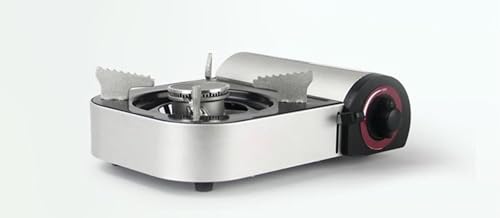 Neakarfer-ポータブルガスストーブ、コンパクト、超軽量カード式変換器、デスクトップとアウトドア調理に適しており、加熱速度が速く、電力を必要とせずキャンプに最適、 (タイロッドカード+箱)