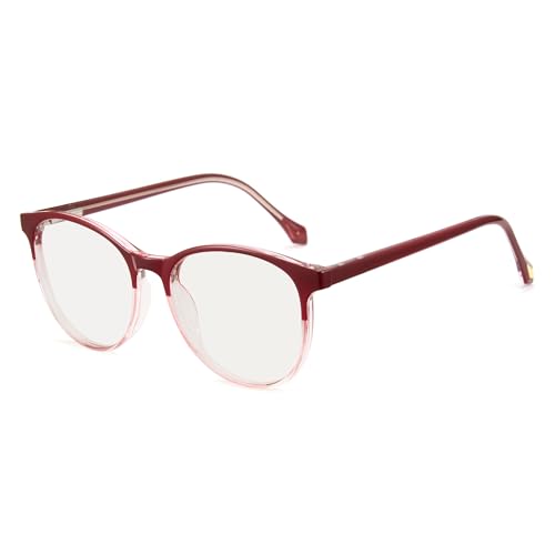 Cyxus Photochromic Glasses for Women Men UV Protection with Blue Light Blocking Retro Round Frame 81932