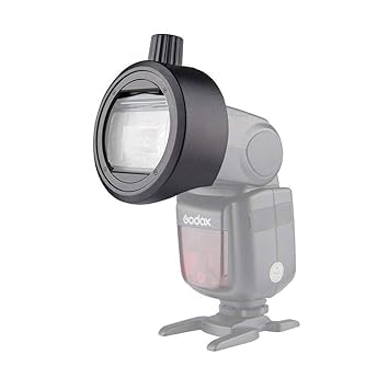 S-R1 Round Head Adaptor for Speedlights, Magnetic Mount Accessories Connector (Black)-image-22