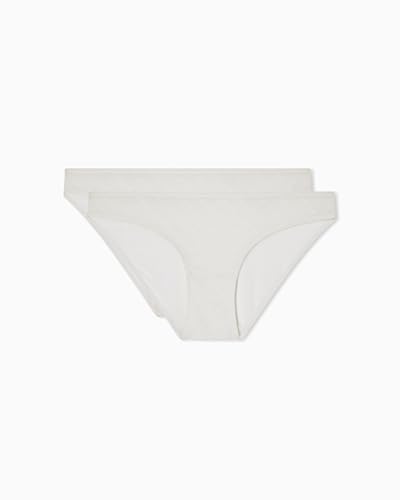 Slip Emporio Armani femme blanc lot de 2 taille S en coton confortable