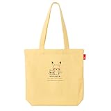 [犬印本舗] monpoke モンポケ トートバッグ 軽量 大容量 縦型 肩掛け 鞄 サブバッグ マザーズバッグ イエロー ピカチュウ & デデンネ