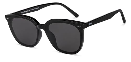 Image of VINCENT CHASE EYEWEAR 100% UV Protected | Branded and Stylish Sunglasses | Round Full Rim Square | Season Essentials | For Men & Women | Large | VCS000548