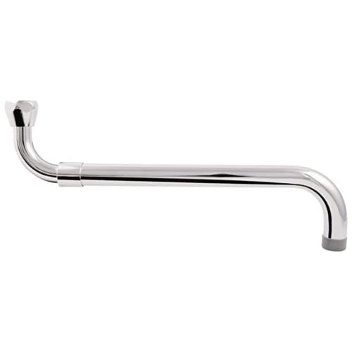 Schläfer 401010 - Bec de Robinet Mural Universel, Bec Chromé en Forme de S - Pour Robinetterie Murale - Longueur Variable 300-500 mm - Raccord Universelle de 3/4 - Aerateur Economie d'Eau Neoperl