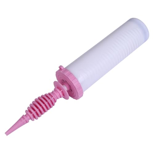 Alasum Bomba de Aire Manual de Doble Acción para Inflar Balones y Globos Material Plástico Duro y Diseño Blanco, Adecuado para Profesionales y Amateurs