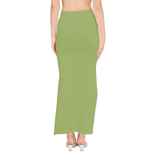 Image of DESI GIRL Cotton Lycra Stretchable Saree Shapewear Petticoat with Drawstring for Women | Fishcut Saree Petticoat with Side Slit for Easy Movement | Saree Shaper | Long inskirt