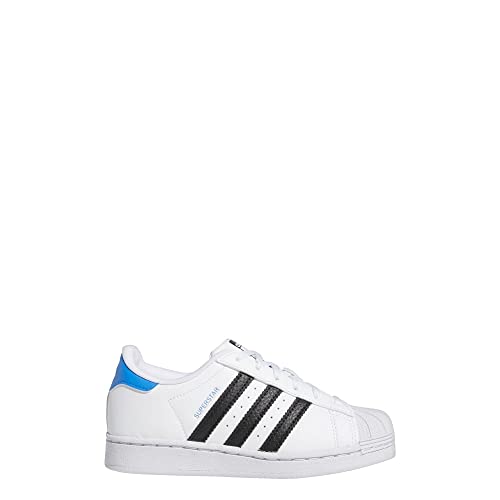 adidas Tenis Superstar para niños, Cloud White/Core Black/Blue Rush, 1.5 Big Kid