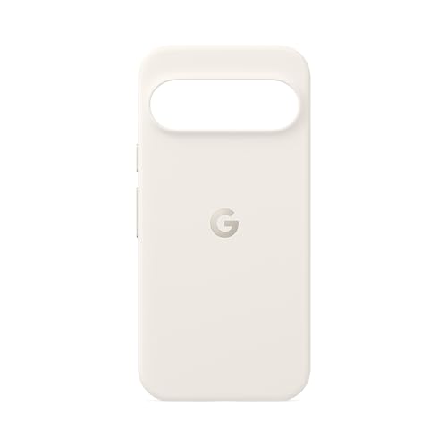 Google Pixel 9 & Pixel 9 Pro Case langlebiger Schutz fleckenabweisendes Silikon Schutzhülle für Android-Smartphones Porcelain (Made by Google)