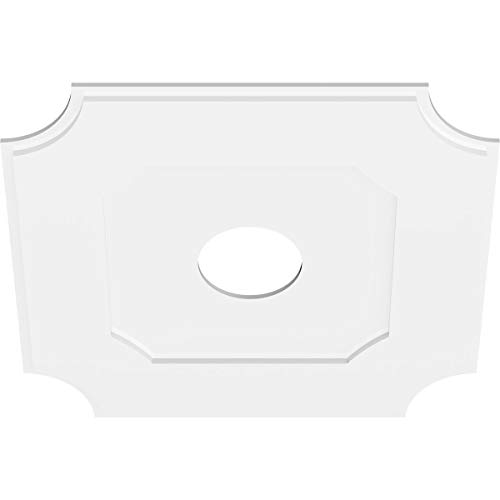Image of Ekena Millwork CMP32LE-07000 Locke Architectural Grade PVC Contemporary Urethane Ceiling Medallions 32 inchOD x 7 inchID x 19 inchC x 1 inchP