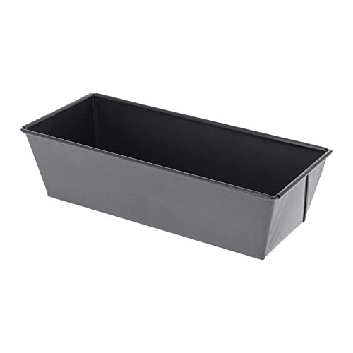 De Buyer - Moule à cake bords pliés en acier antiadhésif - 30 x 10,8 x 7 cm -, Noir