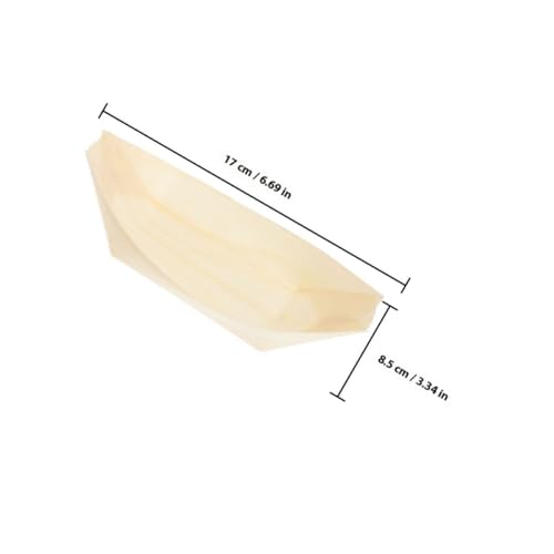 Platos descartables de madera para sushi 100 pcs miniatura 2