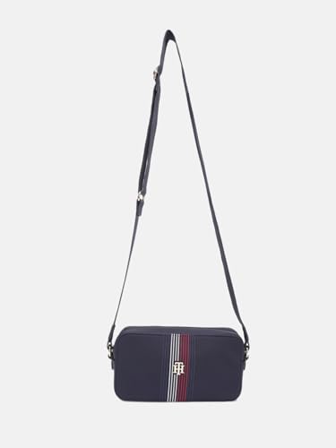 Image of Striped Navy Nylon Sling Bag