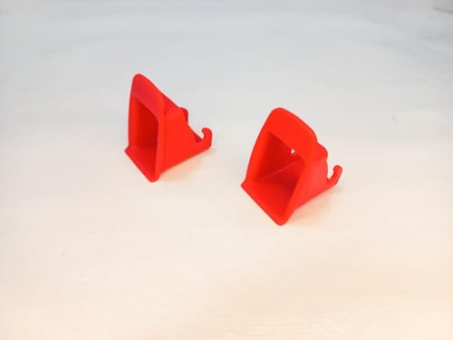 Par de Guia Acabamento do Sistema Isofix Trava Cadeirinha Vermelho