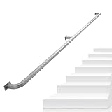 Pasamanos Escalera para Interior y Exterior de 50 a 600 cm, Barandilla de Escalera de Metal Montaje en Pared. Adecuado para Porches, Pasillo, áticos, Villas, Balcones, Jardines(400cm/13ft)