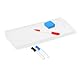 Amazon Basics – Schreibtisch-Whiteboard mit Organizer und Zubehör, 40.6 x 4.8 cm, Weiß