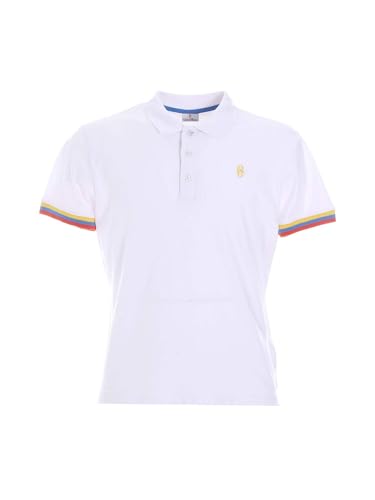 Polo blanc Conte of Florence vêtement homme coton manches courtes