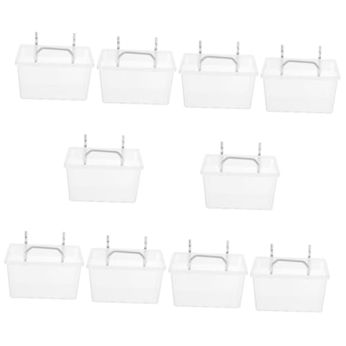 Gogogmee 10pcs Workbench Organizer White Pegboard Hooks Bins for Hardware Storage