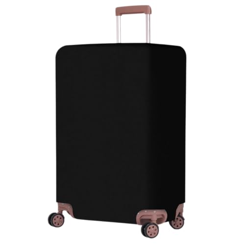 Image of Plain Polyester Suitcase Cover Stretchable Trolley Bag Protective Cover Dust and Scratch Resistant Luggage Cover for Travel (Plain-Black-L)