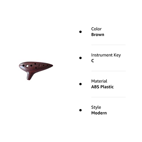 Woodi Ocarina Flute WC-917BW 12 Holes Wood Grain Alto C - Thumbnail 2