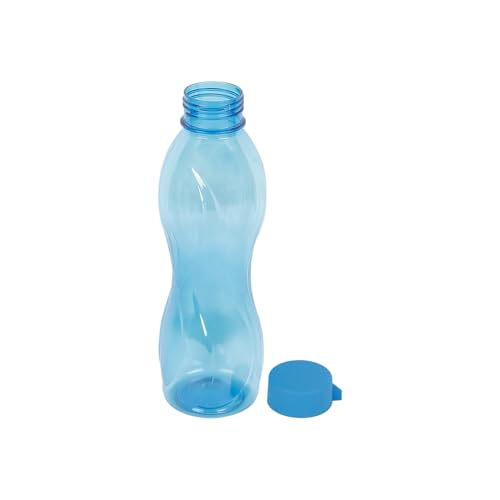 Image of PEARLPET Pheonix BPA-Free Plastic Water Bottle Set |Lightweight, Leak-Proof & Freezer Safe - Pack of 6 (1000ml Each), Blue