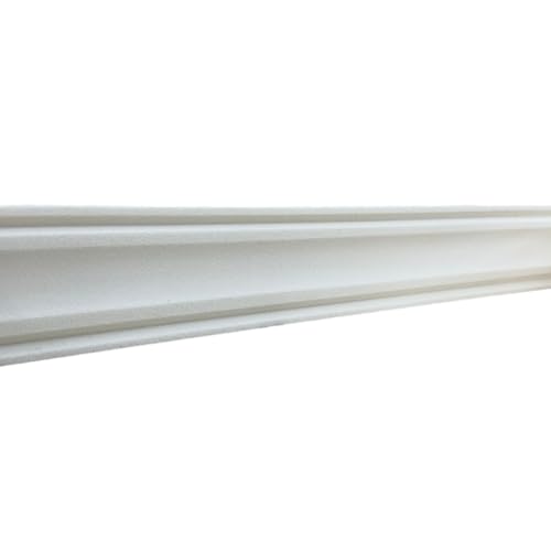 Moldura Rodameio Eva Autocolante Flexível Ter 5cmx8mm 5 Metros (Branco)