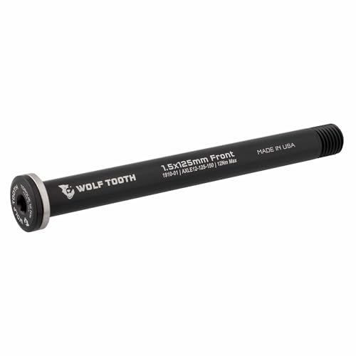 Wolf Tooth Components Front Thru Axle Black, 1.5X125mm