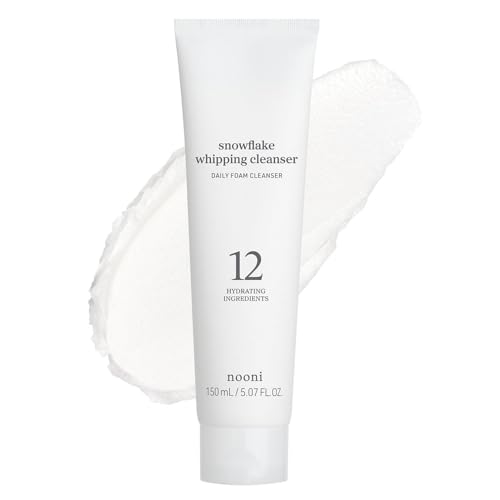 NOONI Face Cleansing - Snowflake Whipping Cleanser | Korean Glass Skin Care, Kbeauty, Facial Wash, Remove Impurities, Purifying, Vegan Whipped Cream, Moisturizing, Sensitive Skin, 5.07 FL Oz