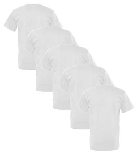 Fruit of the Loom Men's V-Neck Tee , White, Large(Pack of 5)2