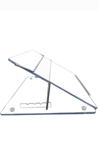 Image of Acrylic Table Top Elevator Writing Desk Standard 7mm Thickness - Transparent Color with Height Adjustable 24 * 18 Inch Size
