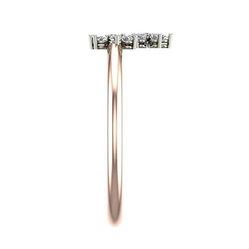 Image of DISHIS 14K(585) /18K(750) Rose Gold Diamond BIS Hallmarked Ring for Women