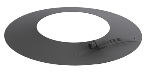 Pelletofen Wandrosette, Durchmesser 80 mm gussgrau