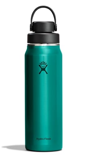 Hydro Flask Lightweight Wide Flex Chug Cap - Insulated Stainless Steel Water Bottle 32 Oz Emerald Green