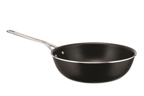 Alessi Pots&Pans JM114/28 B - Padella, Alluminio Rivestimento Ceramico, ø28 | Padella alta di design in alluminio con rivestimento antiaderente ceramico, adatta a ogni piano cottura