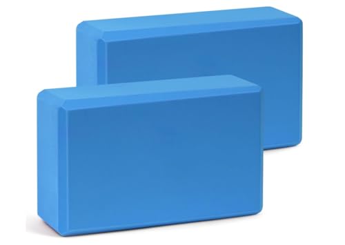 2 Pack Blue Yoga Blocks for Pilates and Yoga Practice