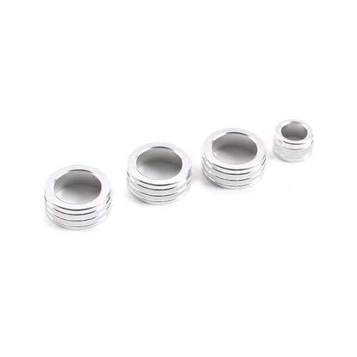 Bouton de climatisation BMW E60 2008-2010 : anneau de garniture audio alu