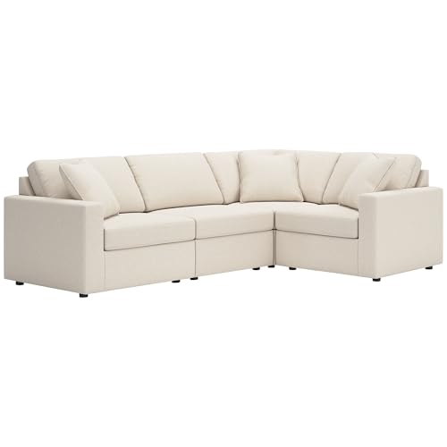 Image of Signature Design by Ashley 4-Piece Modular Sectional Sofa, Oyster Beige