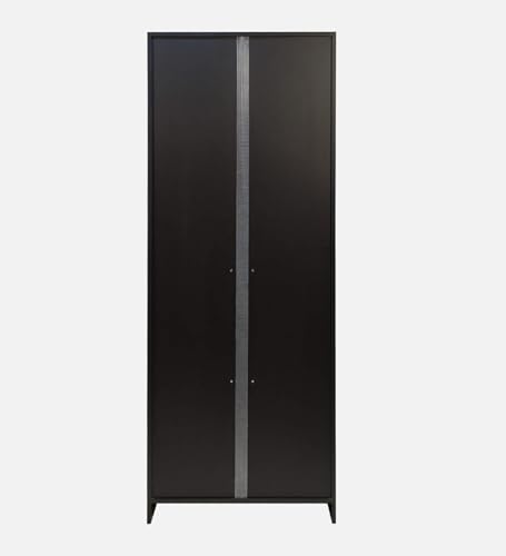 Image of Mintwud Pepperfry Engineered Wood Wardrobe with 2 Doors Storage, 1 Mirror and 1 Hanging Rod | Wooden Almirah Cupboard for Clothes Storage Organizer for Living Room Home Furniture (Wenge Finish)