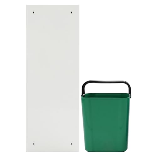 Caneca de basura rectangular de 15 gal con gabinete oculto blanco miniatura 6