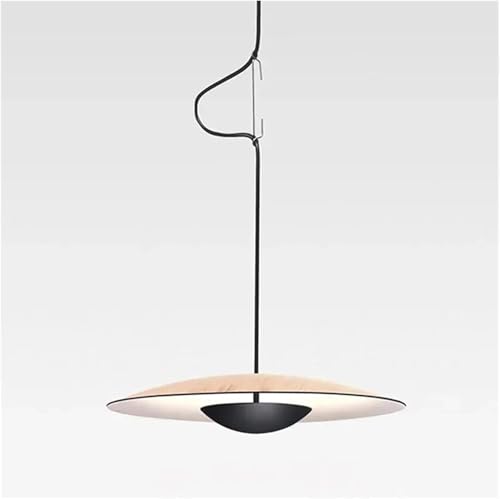 Suspension LED bois D35cm éclairage chaleureux pour table à manger